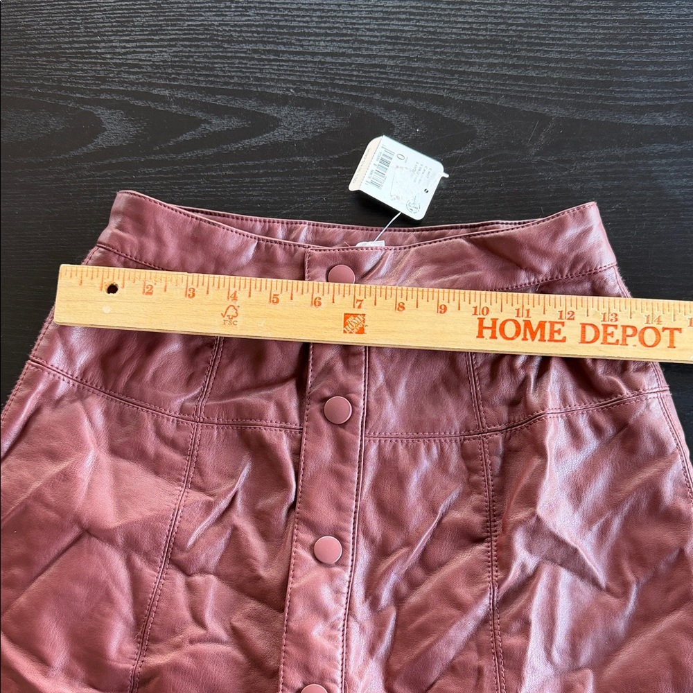 Free the people Burgundy Button-Up Skirt size 0